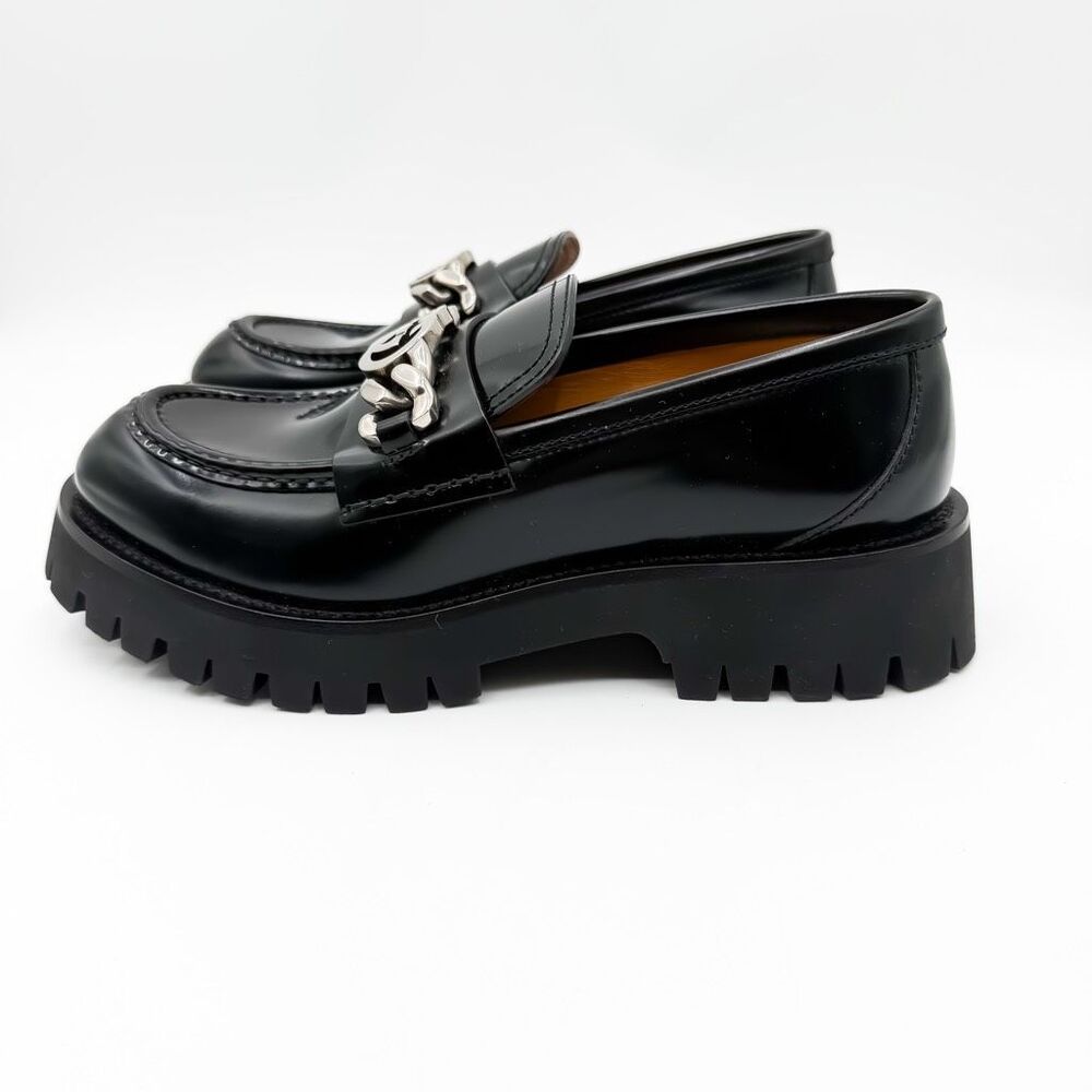 Gucci Jeanne GG Cordovan Lux Platform Sole Leather Loafers - Picture 4 of 11